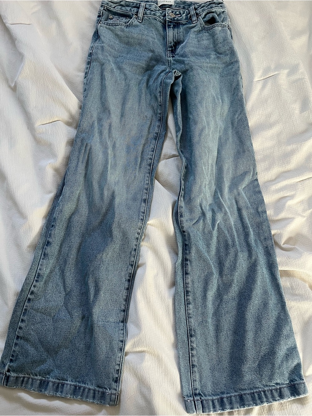 PacSun Women's Light Blue Wide Leg Jeans